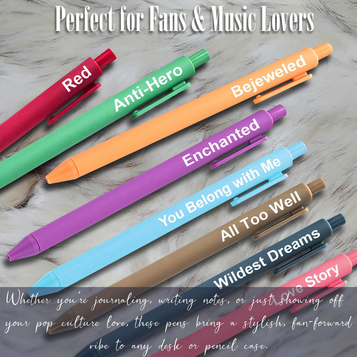 Taylor Gifts Merch, Cute Taylor Gel Pens, Office Supplies for Music Fans, Taylor Birthday Party Favors for Girls, Women, Nurse, Teacher, Christmas Stocking Stuffers Gift for Girls Boys