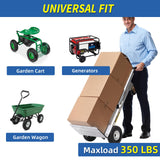 GICOOL 4.10/3.50-4" Flat Free Tire and Wheel, 10" Solid Tire with 5/8" Axle Bore Hole, 2.2" Offset Hub for Hand Truck Garden Wagon Cart Trolley Dolly Lawn Mover Replacement