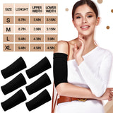 Vinsatin 6 Pcs PICC Line Sleeve Cover PICC Line Shower Cover Fashionable Breathable Upper Arm Sleeves for Women Men(Large,Black)