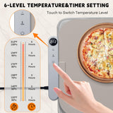 Homelove Warming Mat for Food - Electric Warming Tray with 6-Level Temperature and Hours Setting, Full Surface Graphene Heating, Waterproof Dishwasher-Friendly Food Warmer for Parties, Kitchen (Khaki)