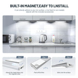 6 Pack Under Cabinet Lighting Wireless, 32 LED Rechargeable Battery Motion Sensor Light Indoor, Stick On Magnetic Closet Lights, Under Counter Lights for Kitchen, Stairs, White 8 in