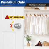 RAFECIEE Dummy Door Knob Without Lock, Closet Door Knob 4 Pack, Individual Non-Turning Single Side Brushed Nickel