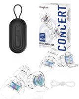 Hearprotek Concert Ear Plugs, 2 Pairs Reusable High Fidelity Musician Ear Plugs, Purple, Silicone, Earplugs, Earplug, Noise Protection