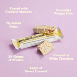 Barebells Protein Bars White Chocolate Almond - 12 Count, Pack of 2 - Protein Snacks with 20g of High Protein - Chocolate Protein Bar with 1g of Total Sugars - On The Go Protein Snack & Breakfast Bars
