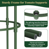 4 Pack Tomato Cages for Garden, 49" Tall Adjustable Heavy Duty Rust Resistant Tomato Trellis, with Upgraded Coupler for Raised Beds & Pots, Plant Stakes and Supports for Climbing Vegetables, Flowers