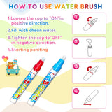 Toddler Toys Water Doodle Mat: 40 X 30 Inch Mess Free Coloring & Drawing Instant Drying Mat - Kids Learning Toys for Girls Age 3-5 Home Educational Activities - Birthday/Christmas Gifts for Girls Boys