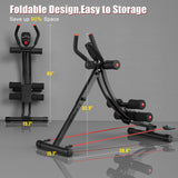 PINJAT Ab Workout Equipment, Ab Machine for Women, Adjustable Core Abdominal Exercise Fitness Equipment, Foldable Waist Trainer Ab Crunch Home Gym Systems for Beginners