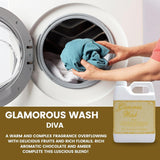 Tyler Candle Company Wash Diva 32 Fl oz HE, BZ Laundry Detergent/with Glamorous Sachet Single Pouch L