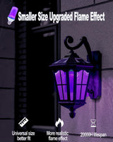 LeiNetfor Upgraded LED Purple Flame Light Bulbs - Halloween Decorations Outdoor Light Bulbs,E26/E27 Base Christmas Purple Flickering Light Bulbs Outdoor, 4W LED Flame Bulbs Lights (4 Pack)