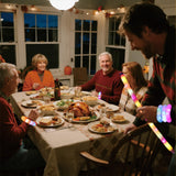 Light Up Glow Sticks Fidget Pop Tubes, 24 Pack Glow in The Dark Party Supplies Toddler Sensory Toys, Glow Stick Thanksgiving Christmas Party Favors Party Pack Gifts for Kids