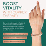 TheraCopper Copper Bracelet for Men & Women — 100% Pure Copper Bracelets — Raw, Solid & Uncoated Authentic Handmade Tibetan Bracelet Cuff Bangles (Hammered)