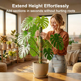 Moss Pole Monstera Plant Support: 40" Stackable Kit for Climbing Vines