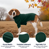 IECOii XXL Dog Sweater,Thermal Knit Big Dog Sweater Christmas,Pet Turtleneck Doggy Sweatshirt for Extra Large Dogs Boy Girl,Stretchy Large Dogs Cold Weather Outfit Pitbull Clothes,(Green XXL)