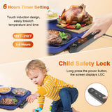 Vitaler Warming Mat for Food, (XXL 35”x16”) Electric Warming Trays, Upgrade Graphene Fast Full-Surface Heating Mat for Food with 6 Level Temp, 6 Hours Timer, Food Warmer Pad with Heat-Insulating Mat