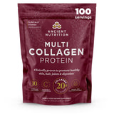 Ancient Nutrition Collagen Peptides Powder, Multi Collagen Protein, Women & Men, Vitamin C, Probiotics, Hydrolyzed Collagen, Supports Skin, Joints, Gut Health, Unflavored, 100 Servings