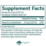 Genestra Brands D-Mulsion 1000 - Liquid Vitamin D Supplement - Natural Lemon Flavor - 1 Fl Oz