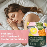 Kuasarvita Premium Vaginal Probiotics Gummies | Menstrual Relief | Feminine Care for Woman Balance pH | Hawaiian Pineapple Flavor | Sugar Free | 60 Gummies