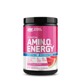 Optimum Nutrition Amino Energy Powder Plus Hydration, with BCAA, Electrolytes, and Caffeine, Watermelon Splash, 30 Servings (Packaging May Vary)