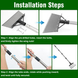 Nisuez Garden Cleaning Shovel, 64" Long Handle Heavy Duty Multifunctional Flat Shovel, Metal Floor Scraper Tool for Weeding, Scraping Moss, Ice & Snow Removal,Edger for Sidewalk, Driveway & Garden