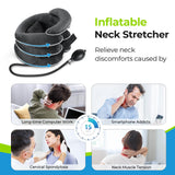 AUVON Inflatable Neck Stretcher for Cervical Traction, Cervical Stretcher with 3-Layer Design in Varying Sizes for Instant Relief, Neck Brace Pillow for Neck Support, Decompression Home Use, M Size