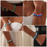 JEWPARK 16PCS Semi-Precious Gemstone Beaded Bracelets for Women