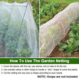Garden Netting, 15x15Ft Plant Covers Ultra Fine Mesh Netting Pest Barrier Protection Bird Mosquito Net Plants Cover for Vegetables Fruits Flowers Crops Garden