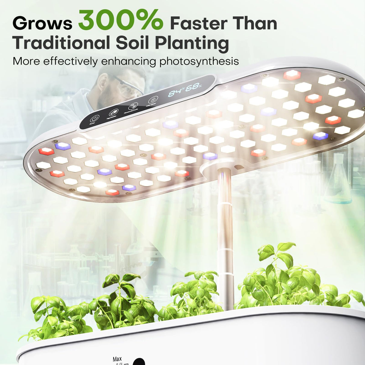 Ahopegarden Hydroponics Growing System: 12 Pods with Smart Env.Detection
