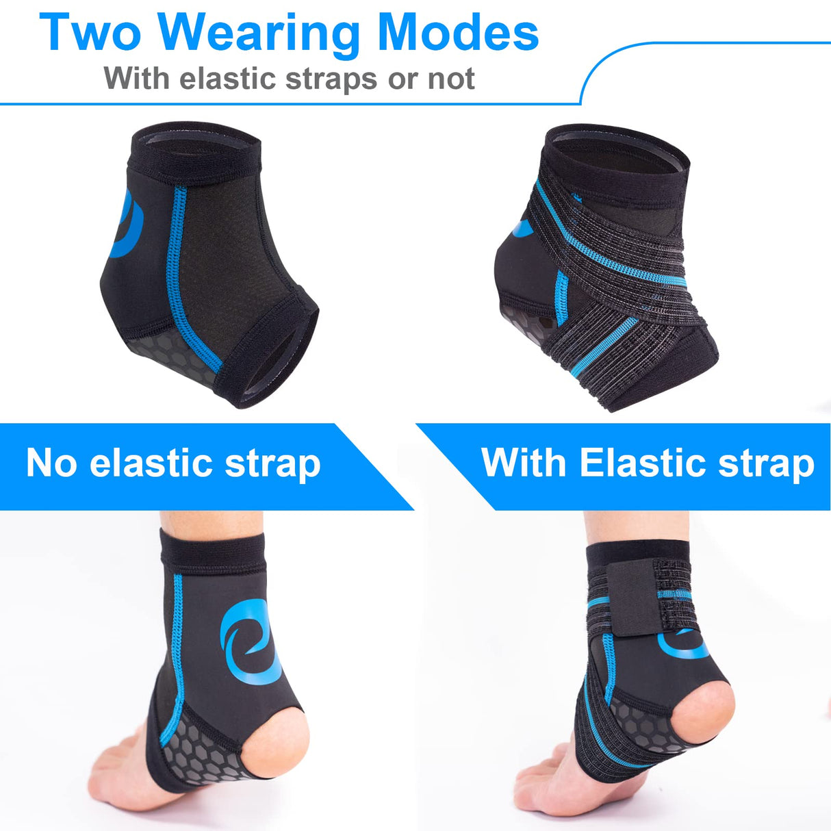 Nvorliy AquaFlex Pro Ankle Brace, Compression Ankle Sleeve for Swimming, Aquatic, Sailing, Scuba Diving, Surfing, Paddle Boarding, Kayaking & Injury Recovery – Supports Women & Men