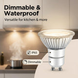 LPSAFP LED GU10 Range Hood Light Bulbs, LED Stove Appliance Light Bulb, Kitchen Light Replacement Halogen Light Bulb, 50W Equivalent, Warm White 120V/AC, 6W 550 Lm, Dimmable,Waterproof IP65 Pack of 2