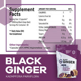 Black Ginger Capsules 60G | Kaempferia Parviflora Thai Ginseng Supplement for Men | Supports Energy, Endurance, Performance & Circulation | Vegan, Non-GMO | 150 Count