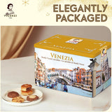 Matilde Vicenzi Venezia Cookie Gift Tin - Italian Pastries & Cookies in Individually Wrapped Trays - Gourmet Gifts For Thanksgiving & Christmas - Assorted Cookies in Italian Design Tin 32.5oz (920g)