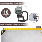 Patiobay Tarp 12x20 Feet, 10 Mil Large Waterproof Tarps Heavy Duty with Grommets Every 23.6", Thick Plastic Tarp, UV Resistant Tear&Fade Resistant, Reinforced Edges for Outdoor Pool Camp Tent