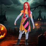 Costume Girls Kids Christmas Nightmare Cosplay Outfit Toddler Halloween Costumes Doll Princess Dress Up Set with Red Wig Tattoo Stickers CA039XXL