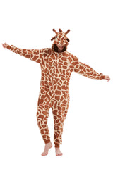 AnmHIwcte Giraffe Onesie Adult Halloween Christmas Cosplay Animal Costume Unisex Pajamas For Women Men