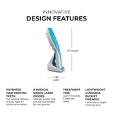 Hairmax Ultima 9 Classic LaserComb -(FDA Cleared) Laser Hair Regrowth Treatment Device for Men & Women - Reverses Thinning Hair Loss - Red Light Therapy to Stimulate Hair Growth - Cordless Design