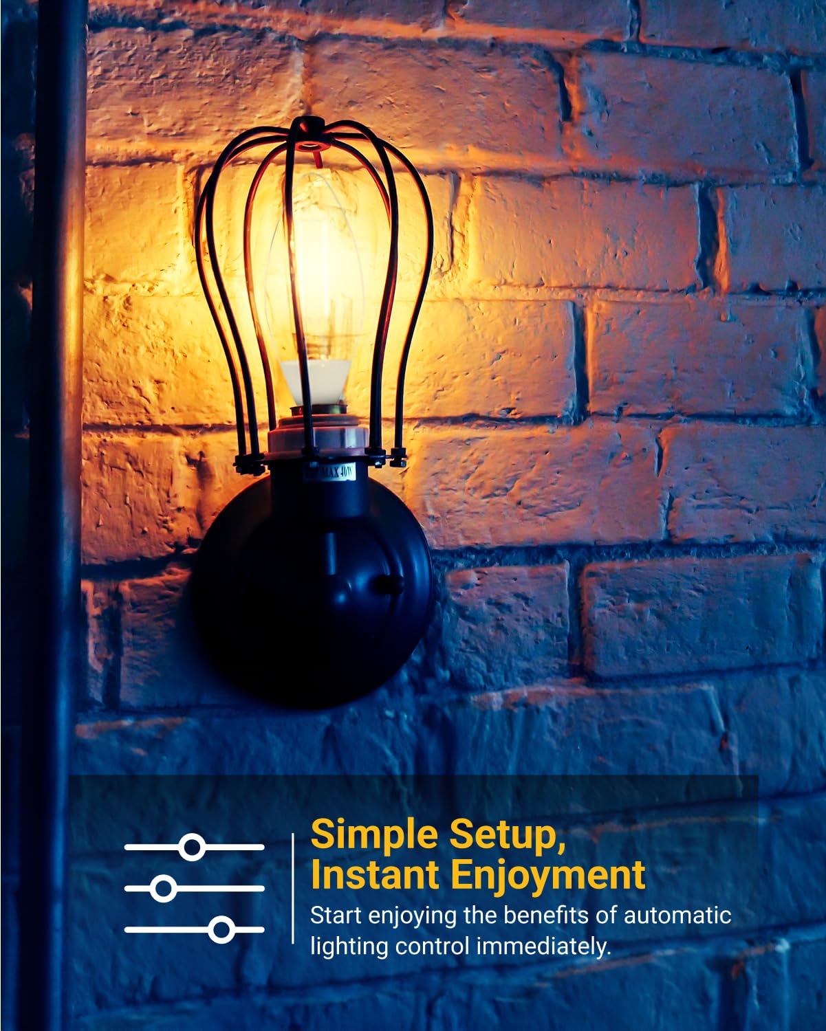 6 Pack Dusk to Dawn Light Bulbs LED Outdoor B11, Edison Filament Candelabra Bulbs for Porch Lighting, 500 LM, 5W (40W Equivalent), 2700K Soft White, E12 Base, Photocell Sensor UL