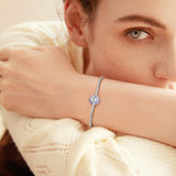 JIAYIQI June Alexandrite Birthstone Heart Charm for Pandora Charms Bracelet