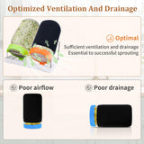 Seed Sprouting Kit with Radish 80g, 2 Large Wide Mouth Mason Jars with Sprout Lids, Blackout Sleeves, Drain Tray, Stainless Steel Stand, Sprouts Growing Kit for Growing Bean Alfalfa Sprout Seeds