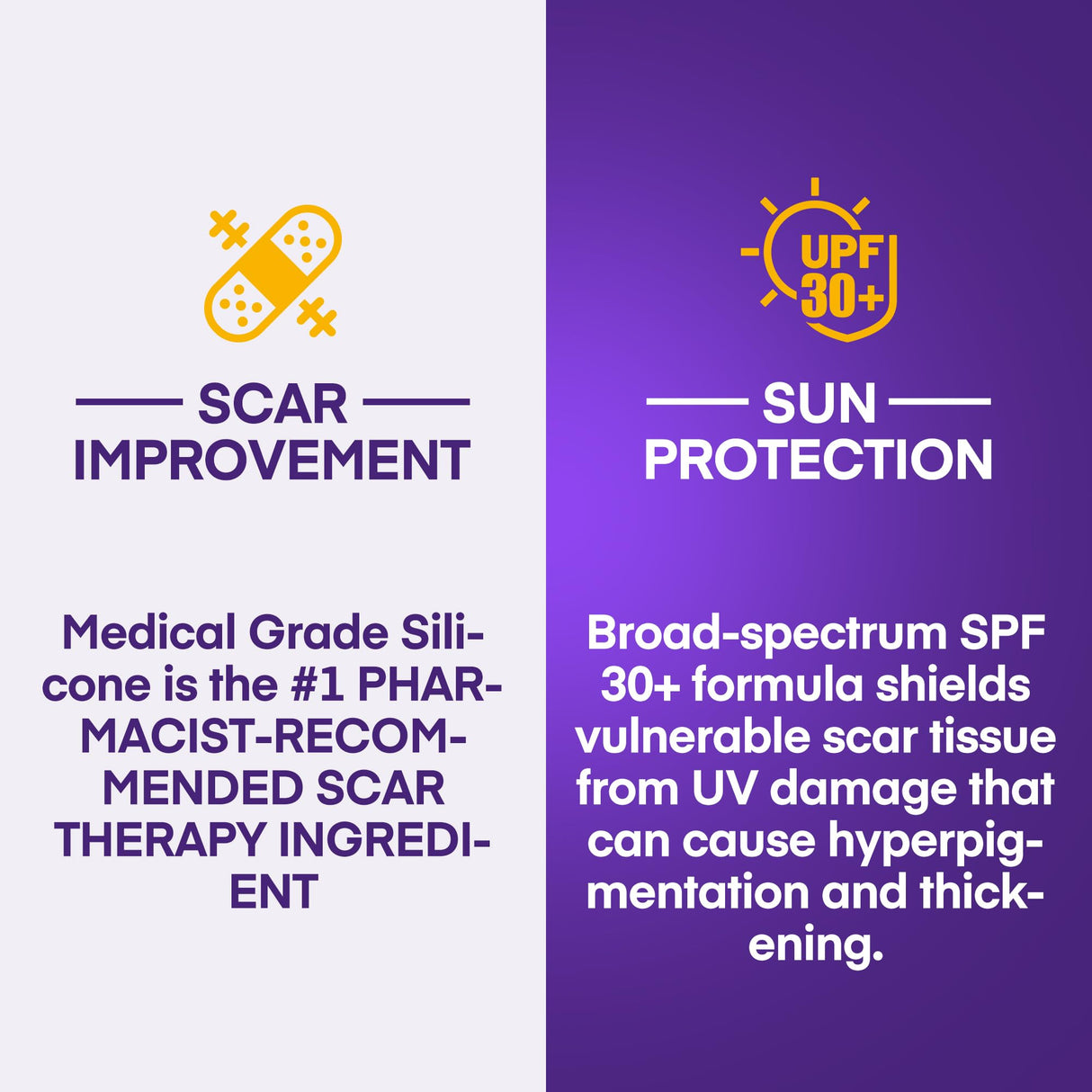 Silicone Scar Gel Scar Cream: SPF 30 Advanced Medical-Grade Formula for Surgical Scars, C-Section, Stretch Marks, Acne, Burns, Keloids, Old & New Scars – Broad Spectrum UV Protection 1.06oz (30g)