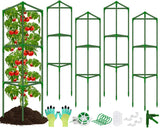 4 Pack Tomato Cages for Garden, Tomato Cage Trellis, Garden Cage Heavy Duty