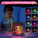 Baby Girl Toys Tummy Time Musical Light Up Ocean Rotating Projector Gifts