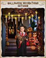 TLPUHU Floating Candles with Wand 20PCs -Halloween Magic Hanging Flameless Candles Taper Candles with Remote for Christmas Window Home Bedroom Birthday Party Decorations