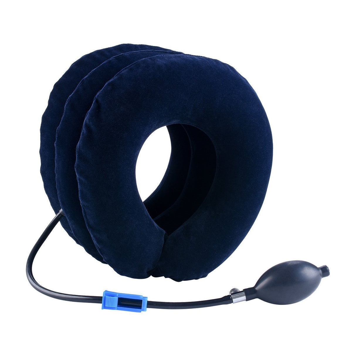 Cervical Neck Traction Device Inflatable Neck Stretcher, Easy to Use for Chronic Neck and Shoulder Pain Relief Traction Spine Alignment, Neck Cervical Brace，Blue