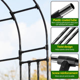 BUKLIYN Half Sided Arch Against The Wall Garden Arch Trellis - Garden Arch Arbor Trellis for Climbing Plants Outdoor - Garden Arch Trellis Arbor for Home Yard and Garden（Black）