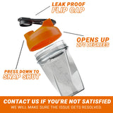 HELIMIX 1.5 Vortex Blender Shaker Bottle Holds Upto 20oz | No Blending Ball or Whisk | USA Made | Portable Pre Workout Whey Protein Drink Shaker Cup | Mixes Cocktails Smoothies Shakes | Top Rack Safe