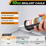 Professional Caulk Gun Kit with Caulk Remover & Silicone Sealant - 5 in 1 Caulking Tool Set for Caulking Removal, Includes Caulking Gun Tool, Silicone Scraper