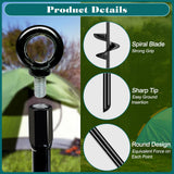 6 Pcs 30 Inch Auger Earth Anchor Shed Anchor Kit Spiral Blade Heavy Duty Shed Anchors Wind Stakes for Trailer, Shelters, Tents, Canopies, Trapping, Swing Sets