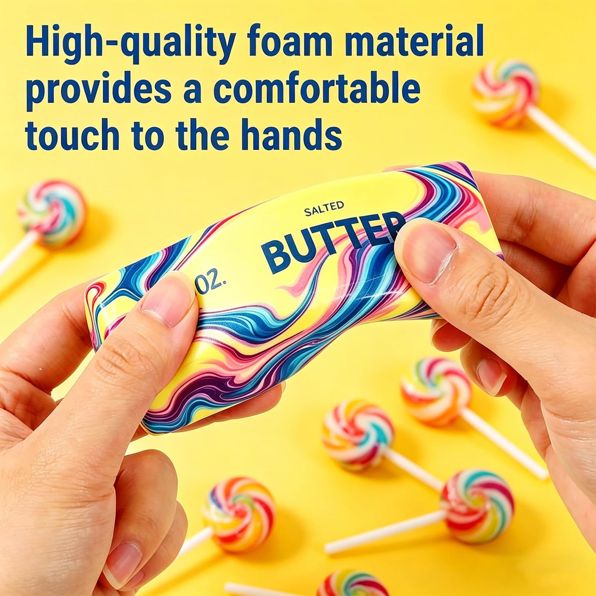 2 Packs Slow Rising Butter Squishy, Squishies Butter Squeeze Toys Pack Sensory Stress Relief Soft & Stretchy Fidget Toy for Party Favors Squishy Butter