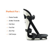Plantar Fascitis Night Splint Adjustable Leg Support Brace for Fascia, Tendon and Calf Stretching, Heel and Bone Spur, Arch Pain Treatment Fit Right or Left Foot, Grey, Medium