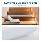 Stair Treads for Wooden Steps Indoor, KOOTETA 15 Pack 8" X 30" Non Slip Carpet Stair Treads with Reusable Adhesive for Kids Elders and Dogs, Surface Polyester TPR Backing Stair Rugs, Grey